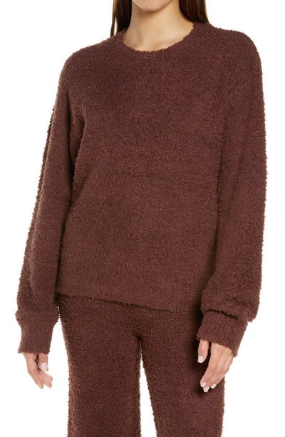 Skims Cozy Knit Sweater In Garnet