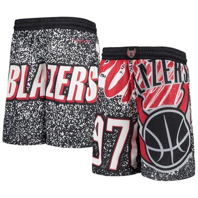 Mitchell & Ness Kids' Youth  Black Portland Trail Blazers Hardwood Classics Jumbotron Shorts