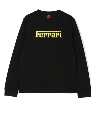 Ferrari Teen Logo-print Sweatshirt In Black