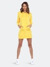 White Mark Women's Plus Size Hoodie Sweatshirt Dress In Yellow