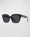 Celine Oversized Square-frame Acetate Sunglasses In Black