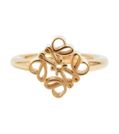 Loewe Anagram Sterling Silver Ring In Gold