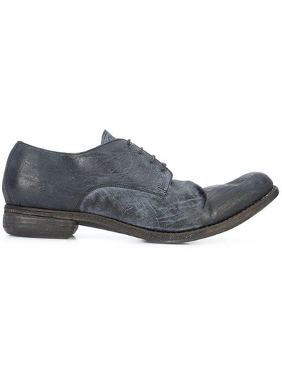 A Diciannoveventitre Distressed Derby Shoes In Grey