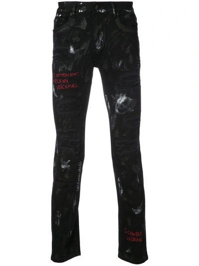 Haculla Skribble Skinny Jeans In Black
