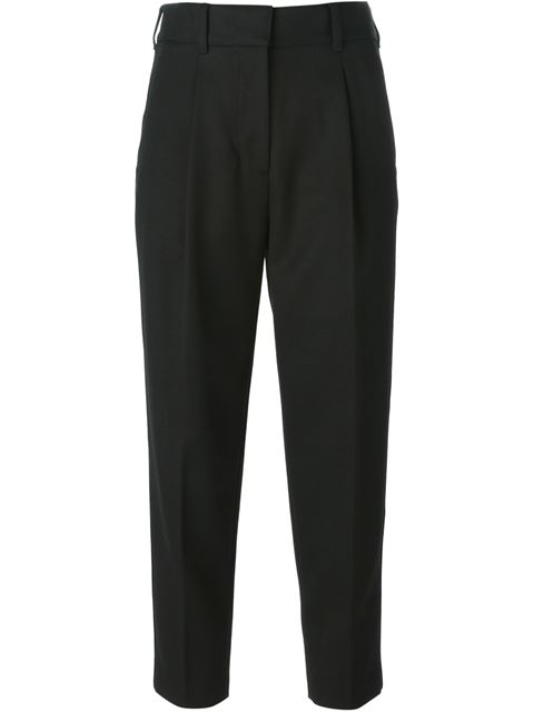 3.1 Phillip Lim Black Wide-leg Crop Tailored Trousers | ModeSens