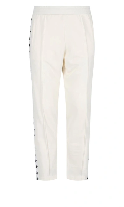 Golden Goose Deluxe Brand Star Side Tape Sweatpants In White/black