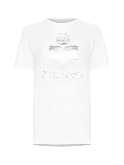 Isabel Marant Étoile Logo Printed Crewneck T-shirt In White