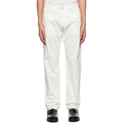 Officine Generale James Straight-leg Cotton-corduroy Trousers In Nude