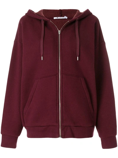 Alexander Wang T Dense Fleece Zip Thru Hoodie