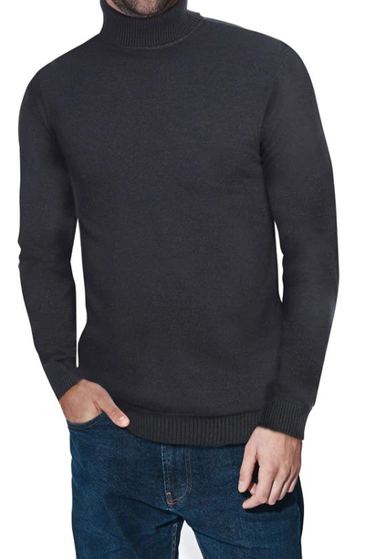 X-ray Turtleneck Pullover Sweater In Charcoal