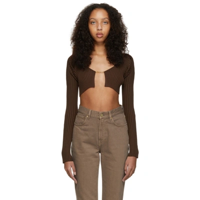 Jacquemus Brown Le Chouchou 'la Maille Pralu Longue' Cardigan