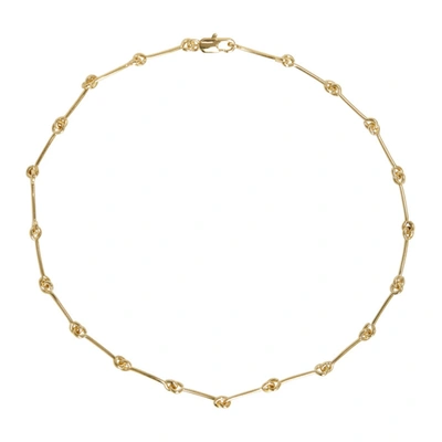 Laura Lombardi Gold Treccia Necklace In Brass