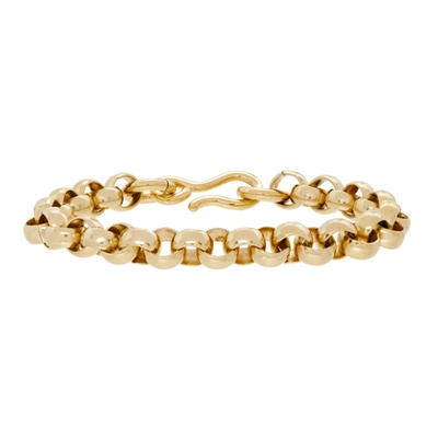 Laura Lombardi Gold Rolo Anklet In Brass