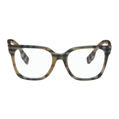 Burberry Beige Evelyn Glasses In 3944 Vintage Check (