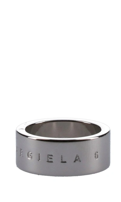 Mm6 Maison Margiela Logo Embossed Ring In 951