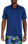 Robert Graham Elbridge Short Sleeve Performance Polo In Navy