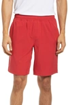 Rhone Mako Water Resistant Performance Athletic Shorts In Vintage Crimson