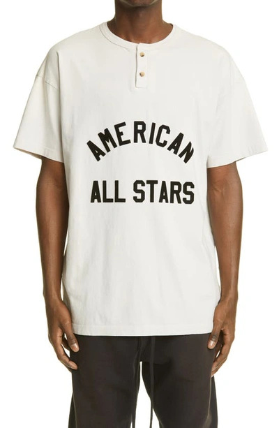 Fear Of God American All Stars Henley In Vintage Concrete White