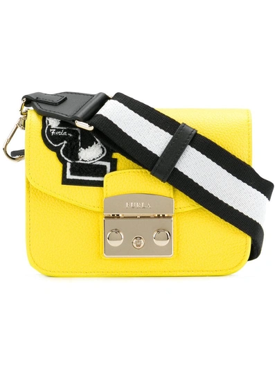 Furla Shoulder Bag With Patches In Yellow