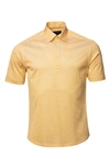 Eton Contemporary Fit Short Sleeve Pique Polo In Yellow