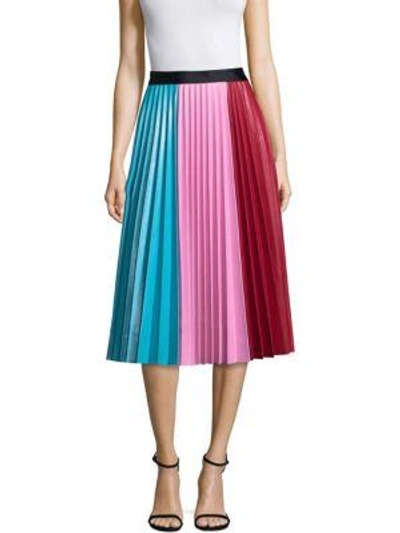 Romance Was Born Continuum Pleated Skirt In Pink Blue
