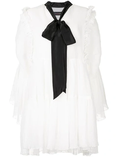 Romance Was Born Purity Silk Flowy Dress In White