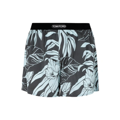 Tom Ford Men's Tropical Floral Print Silk Boxers In Multicolour
