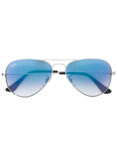 Ray Ban Aviator Sunglasses In Metallic