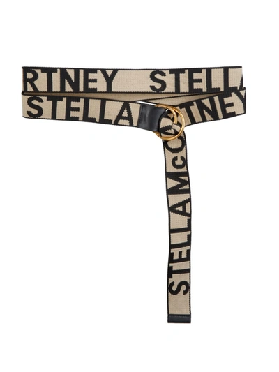 Stella Mccartney 4cm Monogram Webbing Belt In Multicolor