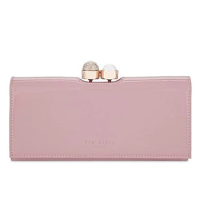 Ted Baker Pamella Patent-leather Matinée Purse In Black
