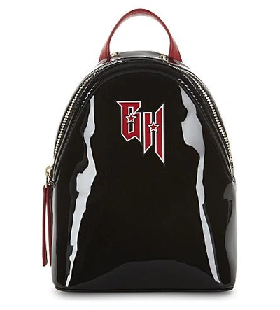 Tommy Hilfiger X Gigi Hadid Patent Leather Backpack In Black/red