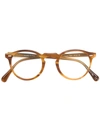 Oliver Peoples Gregory Peck Glasses In Brown