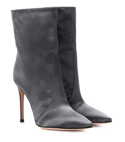 Gianvito Rossi Exclusive To Mytheresa.com - Melanie Satin Ankle Boots In Grey