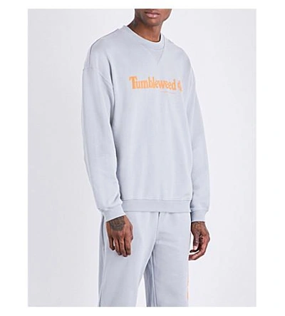 Christopher Shannon Tumbleweed Cotton-jersey Sweatshirt In Grey