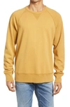 Madewell Garment Dyed Crewneck Sweatshirt In Earthen Gold