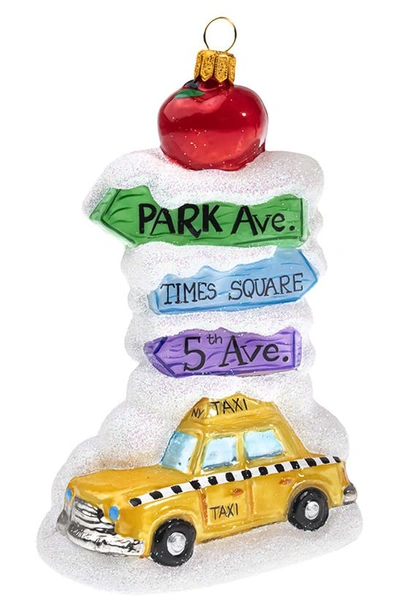 Joy To The World Collectibles New York Signs Ornament In White