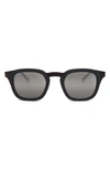 Grey Ant Dieter 45mm Small Square Sunglasses In Grey/ Silver