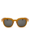 Grey Ant Kemp 46mm Small Round Sunglasses In Gold/ Silver