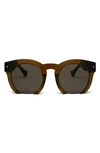 Grey Ant Fromone 50mm Round Sunglasses In Brown/ Brown