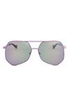 Grey Ant Megalast 59mm Aviator Sunglasses In Lavender/ Grey