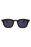 Grey Ant Dieter 45mm Small Square Sunglasses In Black/ Violet
