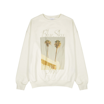 Blue Sky Inn Sweatshirt With Palm Logo Graphics In Beige