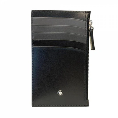 Montblanc Meisterstuck Black / Grey Pocket 5cc With Zip In Black,grey