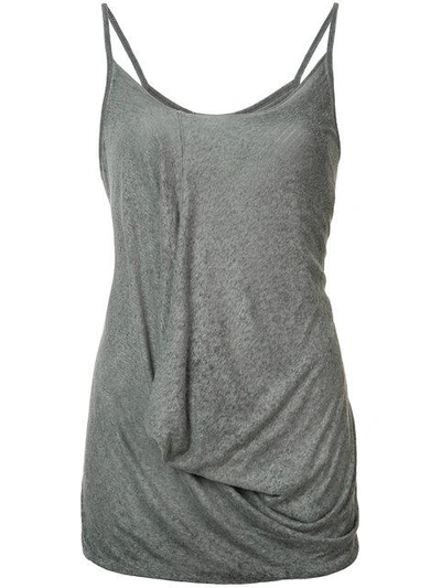 Lost & Found Draped Top In Grey