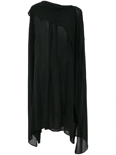 Lost & Found Fluid Cape Top In Black