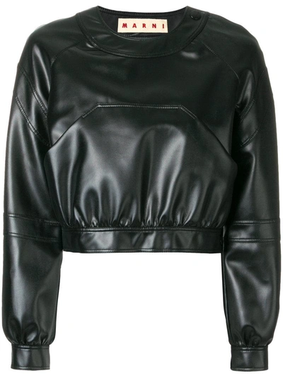 Marni Cropped Leather Jacket