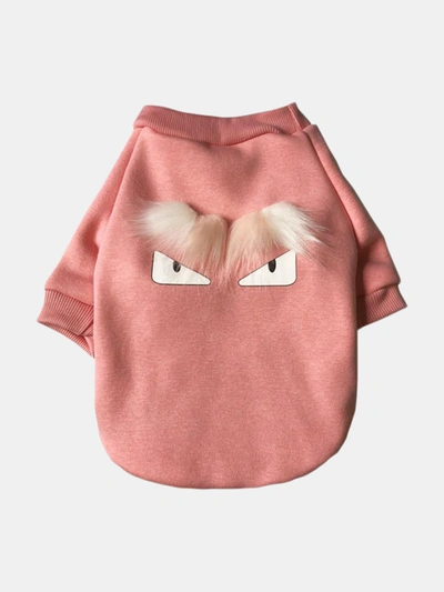 Miamore Fur Baby Dog Sweatshirt In Pink