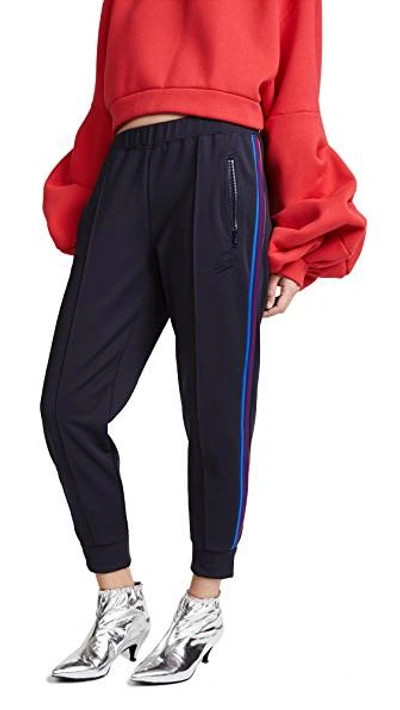 Etre Cecile Stripe Track Pants In Dark Navy