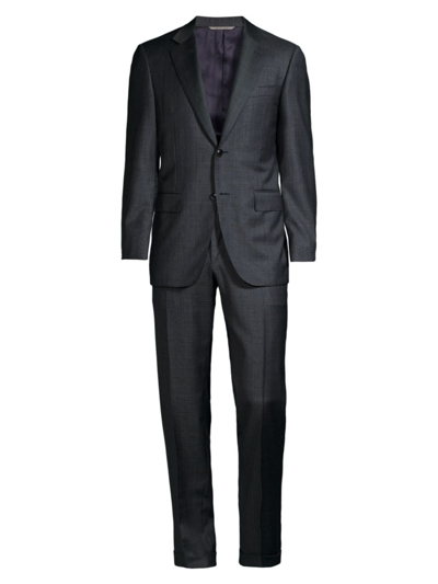 Canali Men's Plaid Milano Suit In Blue