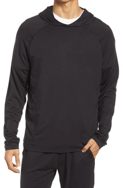 Tommy John Lounge Hoodie In Black Onyx